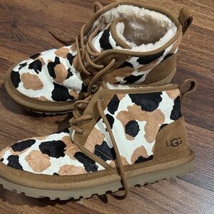 UGG Tan and Black Patterned Boots